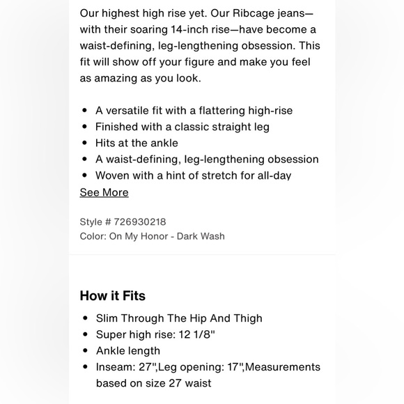 Levi’s Ribcage Straight Ankle Jeans - Picture 3 of 7